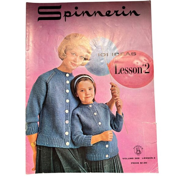 Vintage Spinnerin Knitting Pattern Books Set Vol. 309 & 169 1963/1966 - Picture 4 of 15